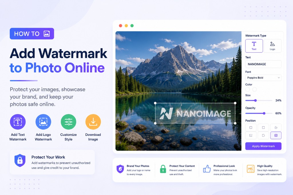 How to Add a Watermark to Photos Online (Text or Logo)
