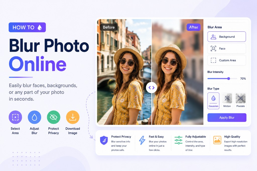 How to Blur Part of a Photo Online (Faces, Plates, Text)