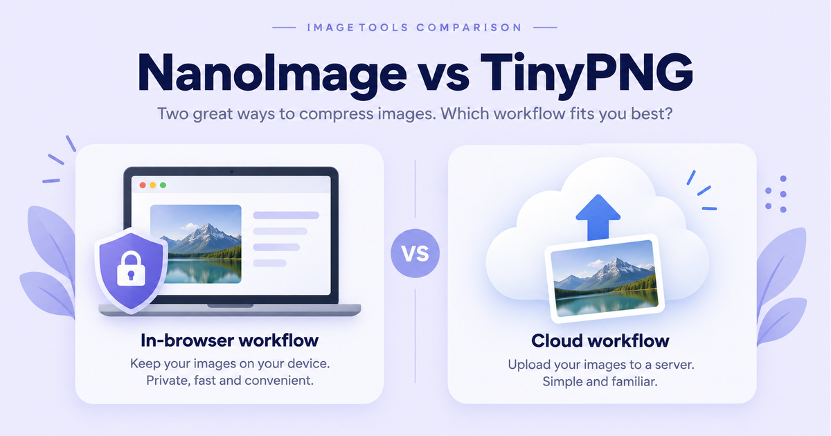 NanoImage vs TinyPNG: Free Image Compressor Compared (2026)